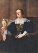 DYCK, Sir Anthony Van The Wife and Daughter of Colyn de Nole fg oil painting artist